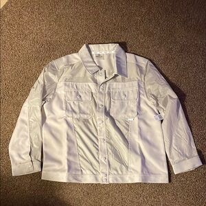 EPCOT white/ grey lightweight button up jacket